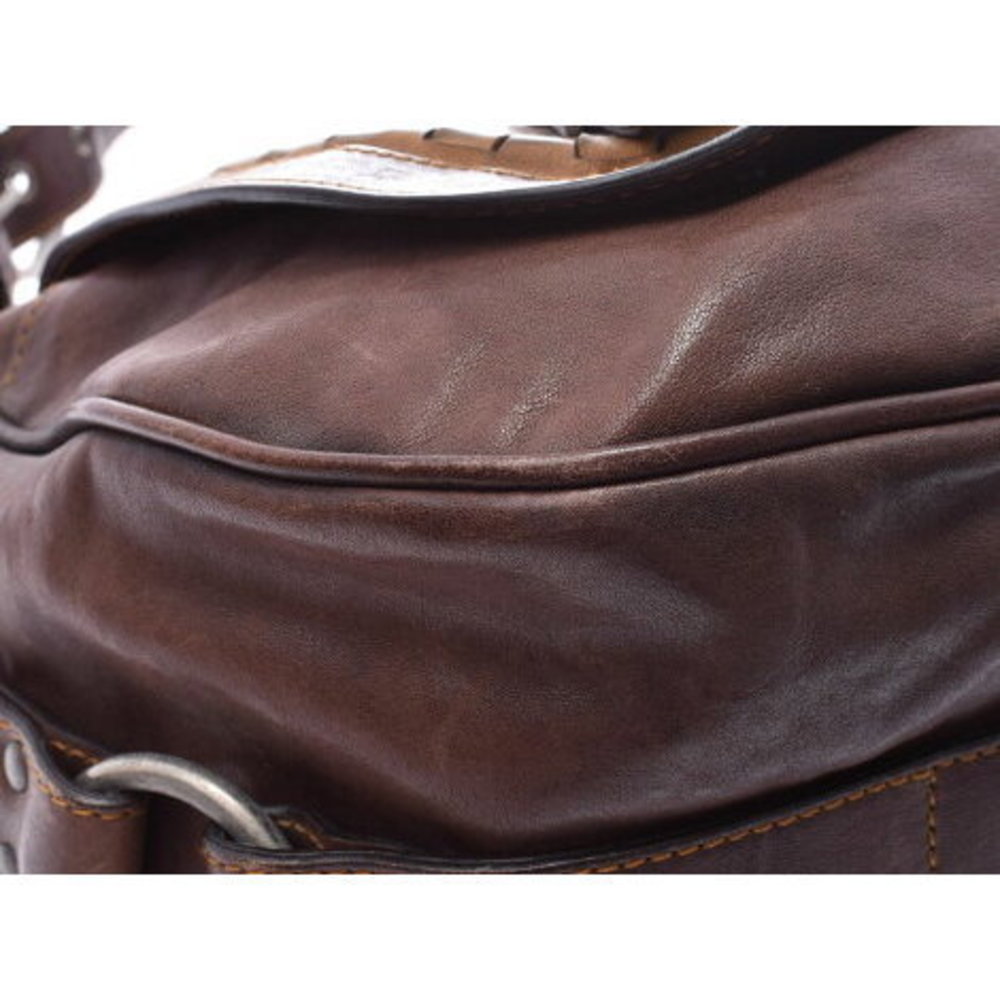 Dior Gaucho Brown Calf Semi Shoulder Bag CHRISTIAN - Picture 6 of 12